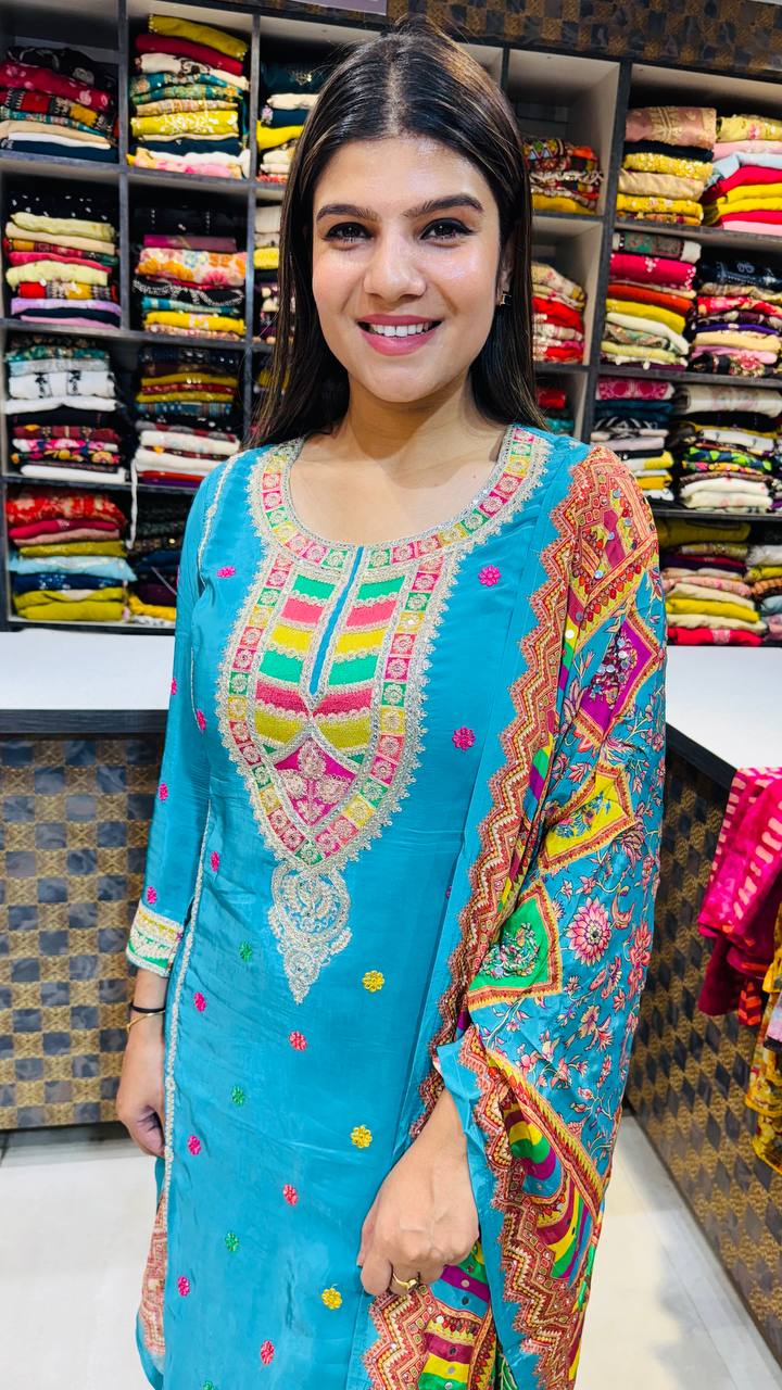 Firozi Festive Garara Suit