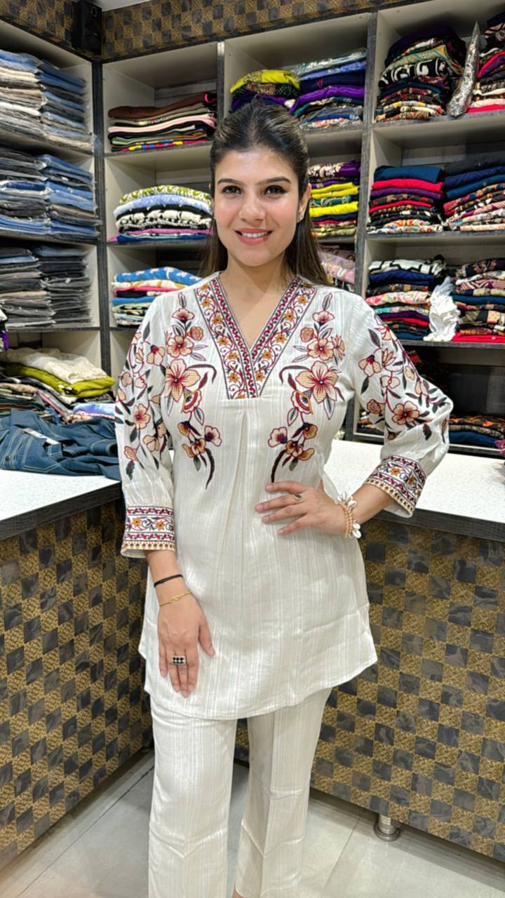 Embroidered Linen Elegance