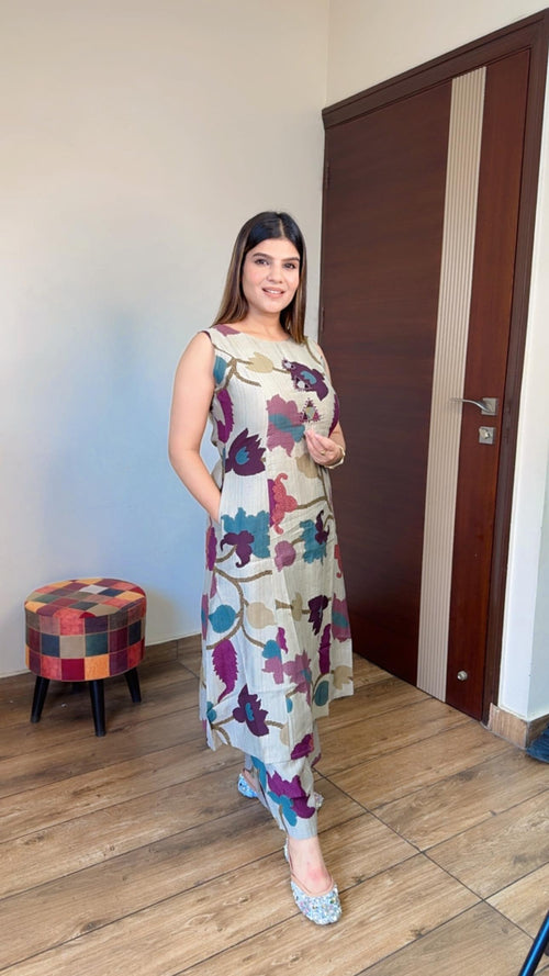Cotton Floral Print 2pc- Set