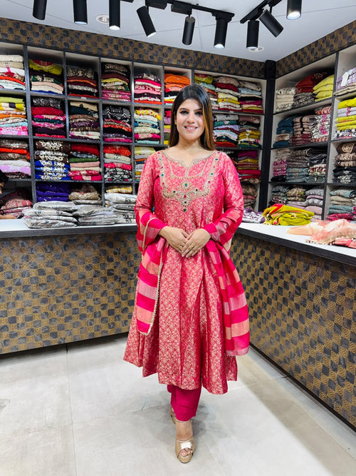 Brochet Anarkali Suit