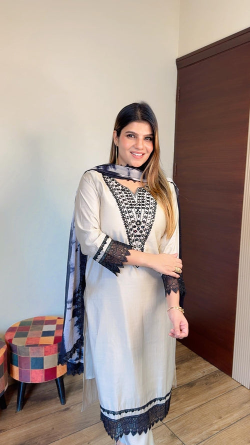 Aashima- Silk Straight Suit
