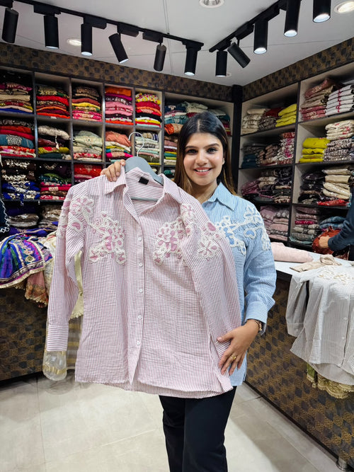Diksha- Linen Embroidery Shirt