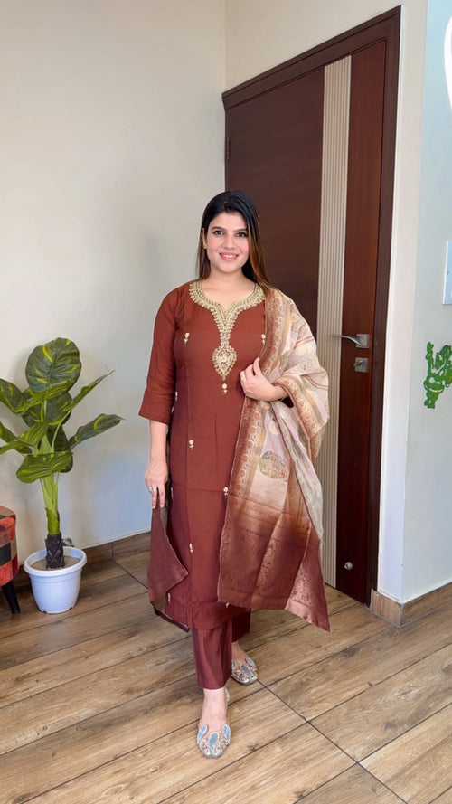 Zoya- Silk Suit