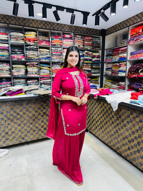 Latifa- Chinon Mirror Handwork Suit