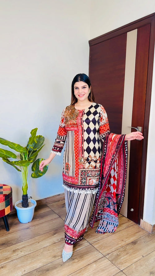 Jasmine- Crepe Farshi Salwaar suit