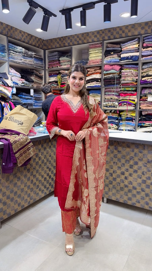 Akansha- Crepe with Brochet Pant Suit