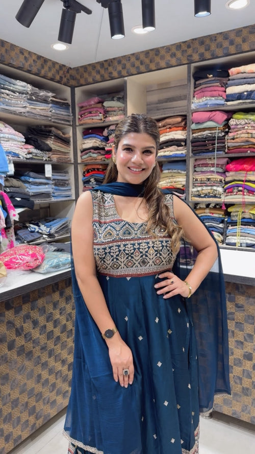 Meher- Gajji Silk Anarkali Suit