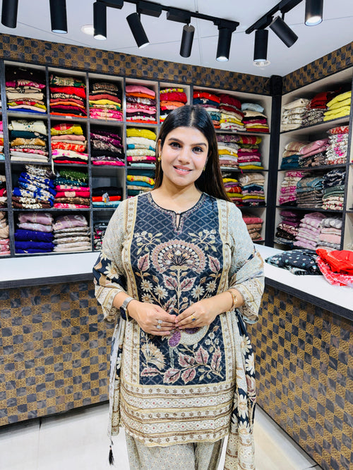 Shivani- Crepe Farshi Salwaar Suit