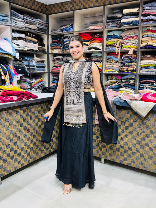 Aadila- Georgette Sharara Suit