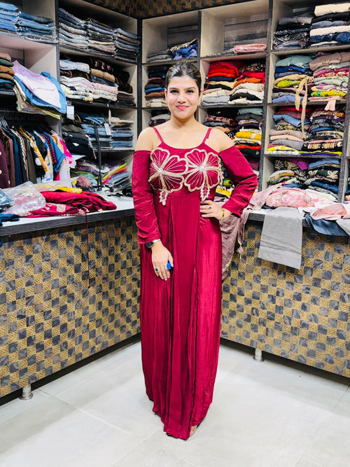 Aysha- Crepe Gown Dress