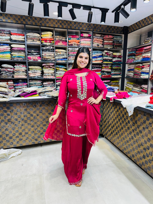 Latifa- Chinon Mirror Handwork Suit