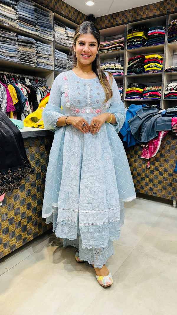 Cotton Flair Party Suit