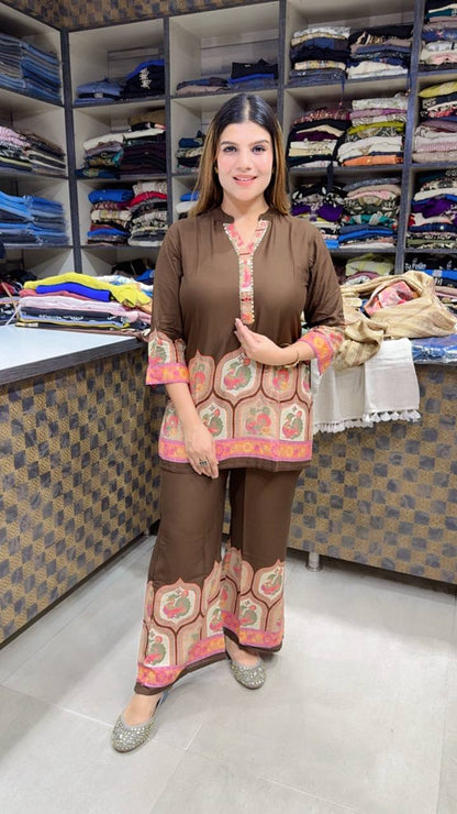 Brown Cotton coord-set