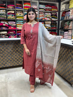 Cotton Embroidery Suit