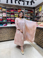 Peach pink Embroidery suit