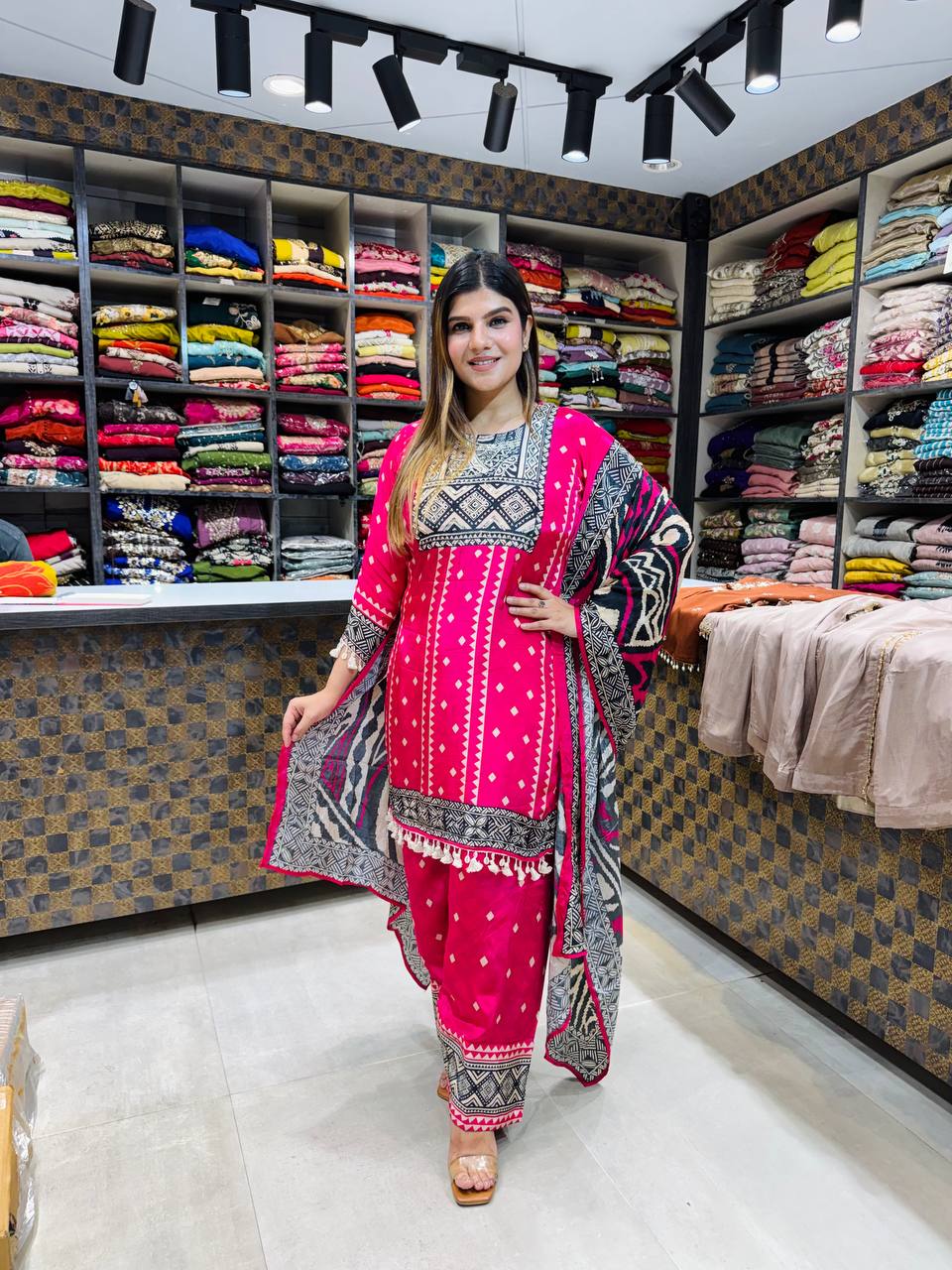 Crepe Farshi Suit