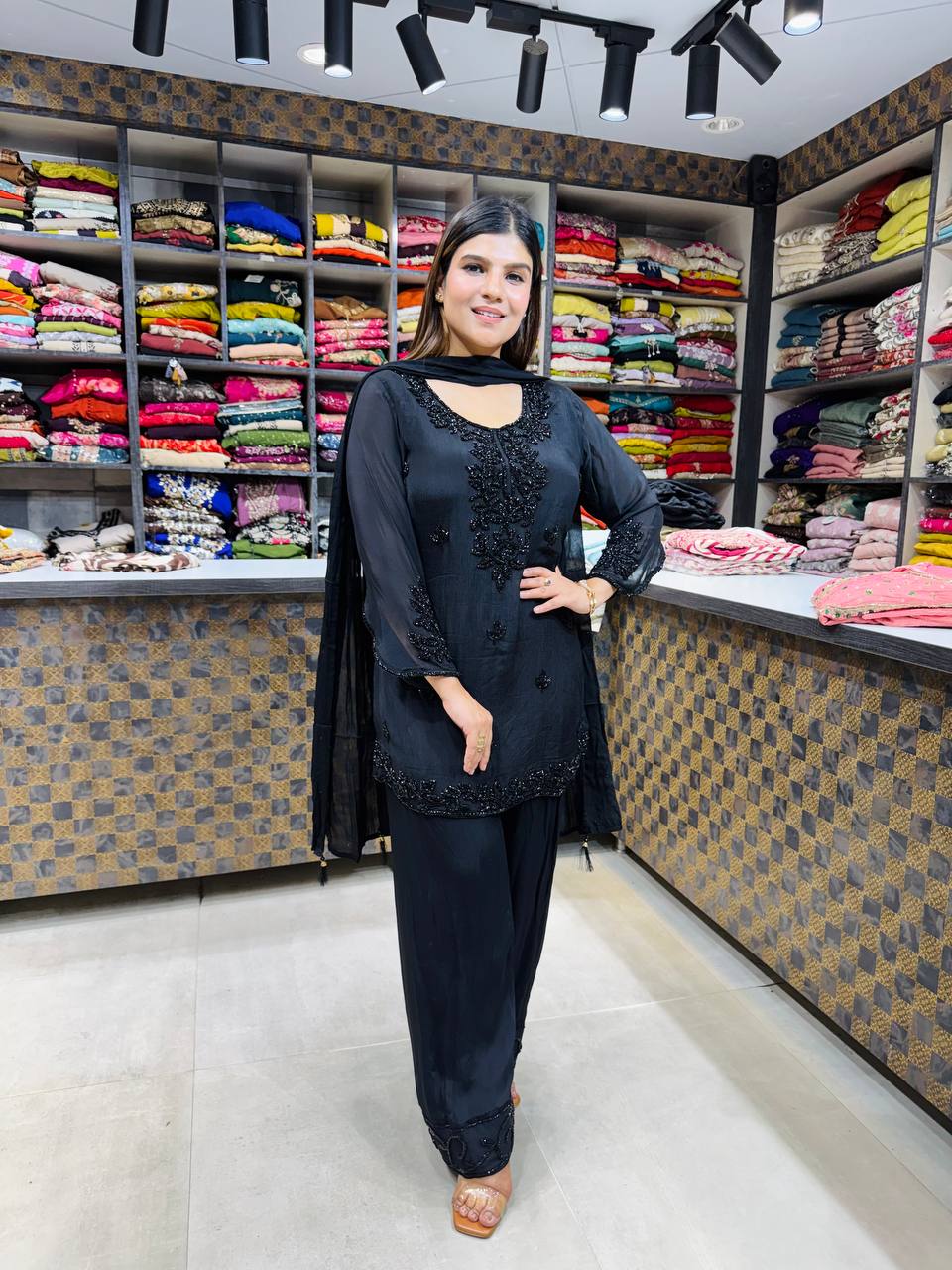Chinon Jet Black Farshi Suit