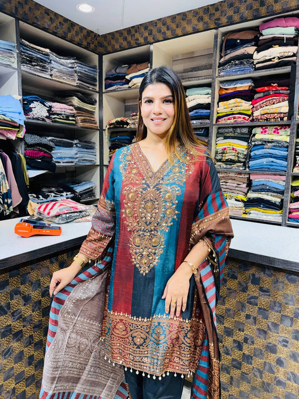 Crepe Farshi Suit