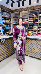 Mahira- Crepe Straight Suit
