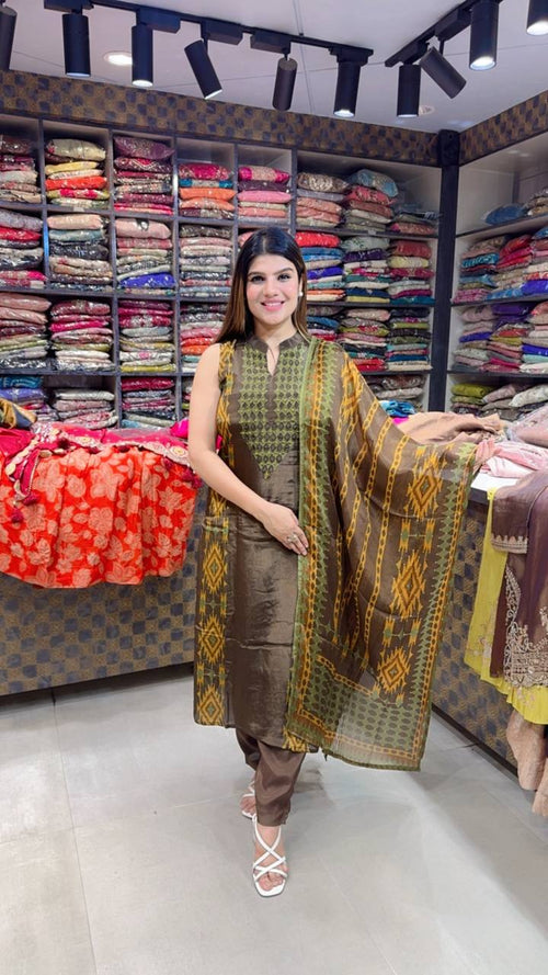 Neha- Crepe Handwork Suit