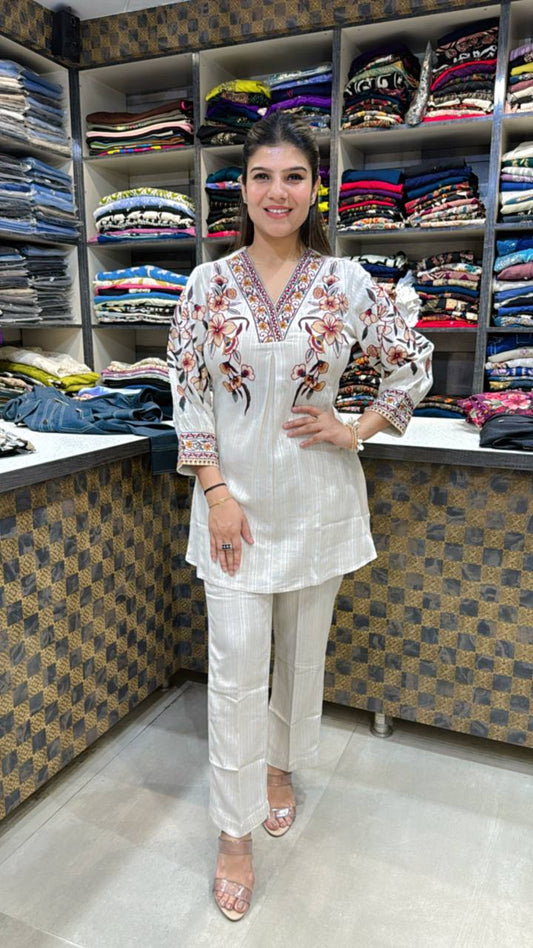 Embroidered Linen Elegance