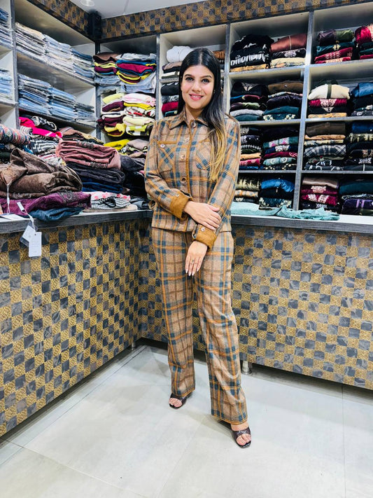 Camel Check Co-Ord Set