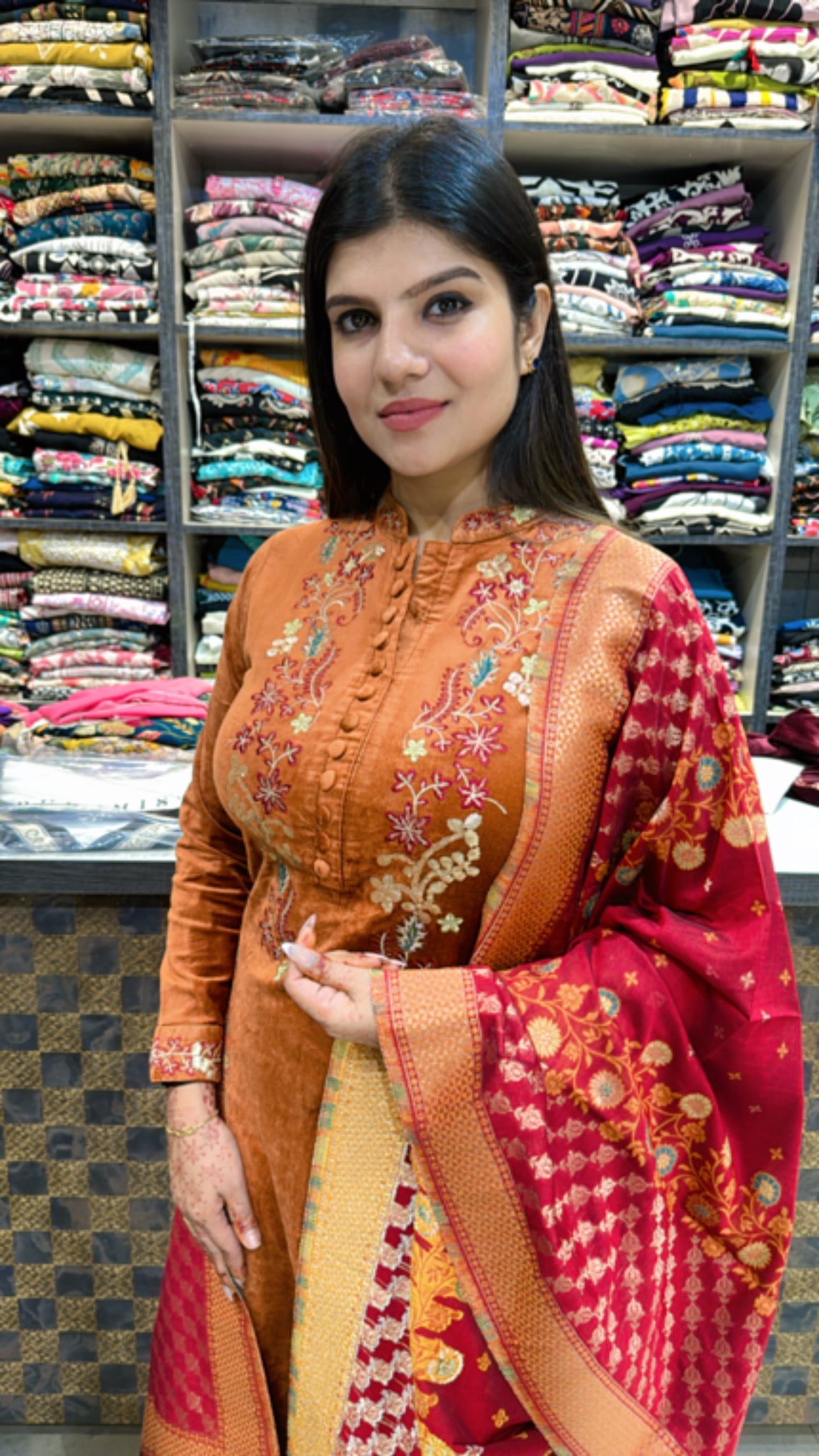 Cotrize Suit with Banarsi Dupatta