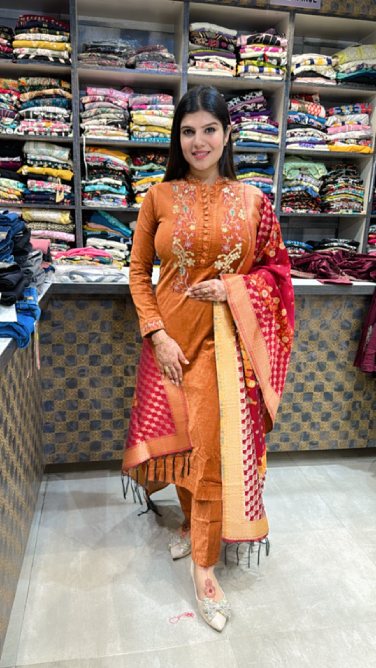 Cotrize Suit with Banarsi Dupatta