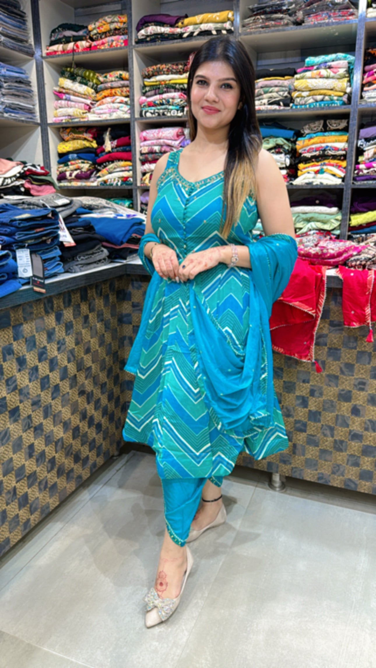 Flair and Tulip Suit with Dupatta