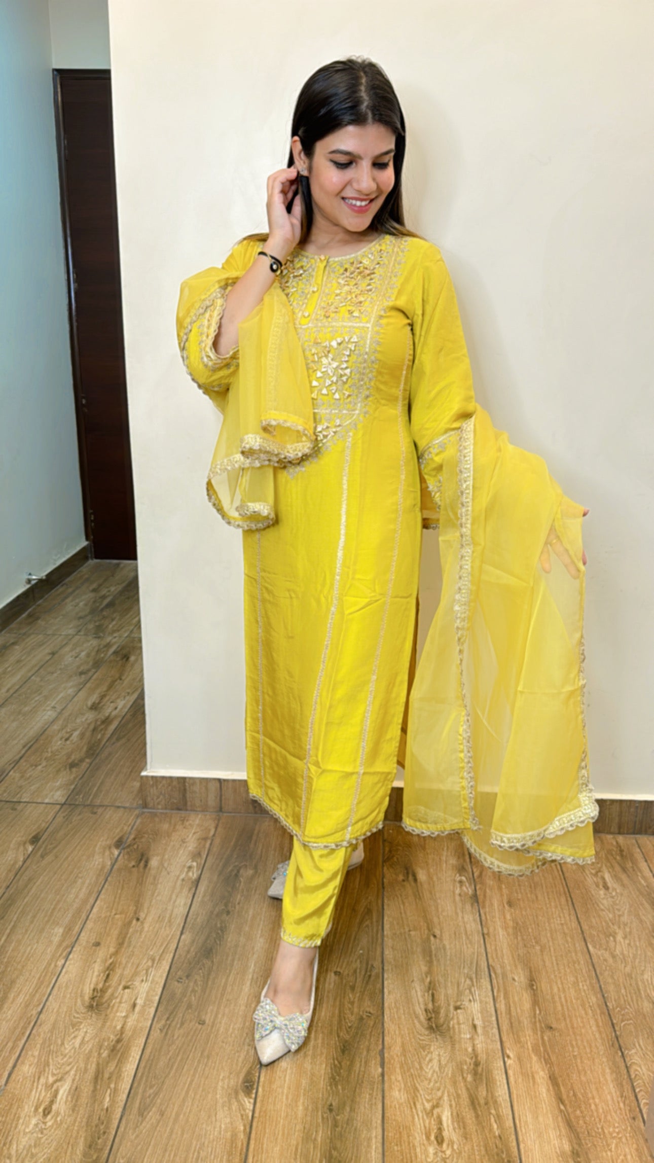 Heena Shade Suit with Gota