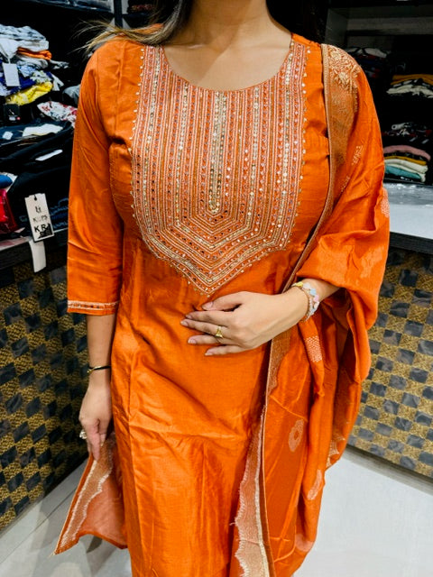 The Suit with Banarsi Dupatta