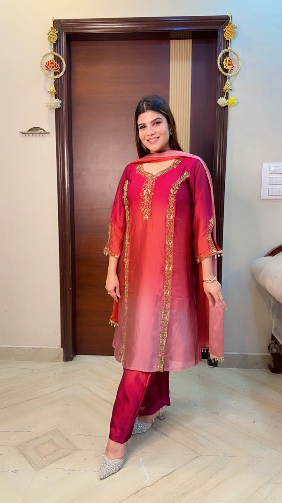 Handwork Crepe Suit