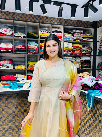 Shimmer Anarkali suit
