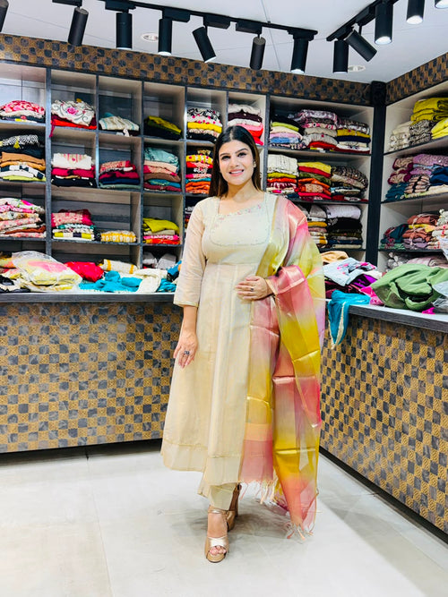 Shimmer Anarkali suit