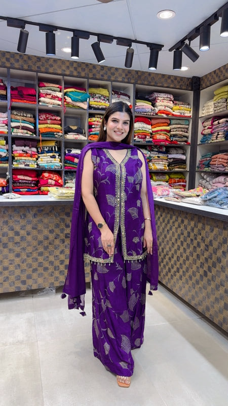Chinon Heavy Sharara Suit