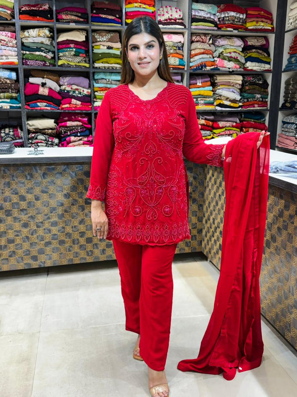 Georgette Handwork Suit