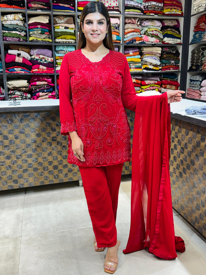 Georgette Handwork Suit