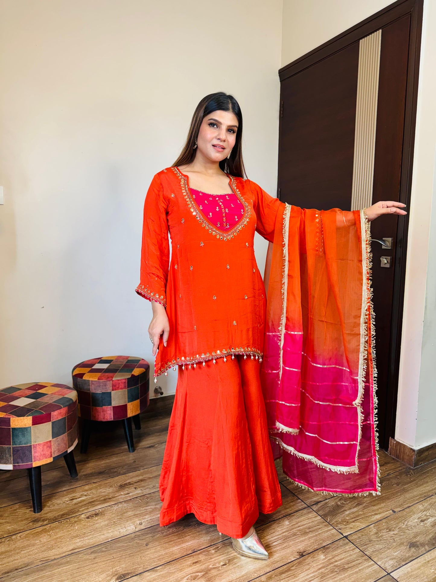 Chinon Sharara Handwork Suit
