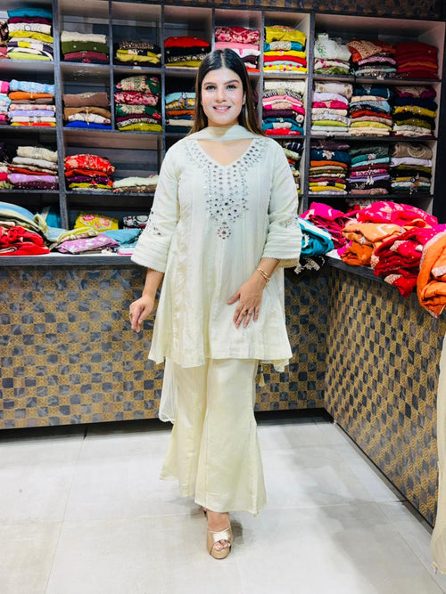 Silk Mirror Work  Suit