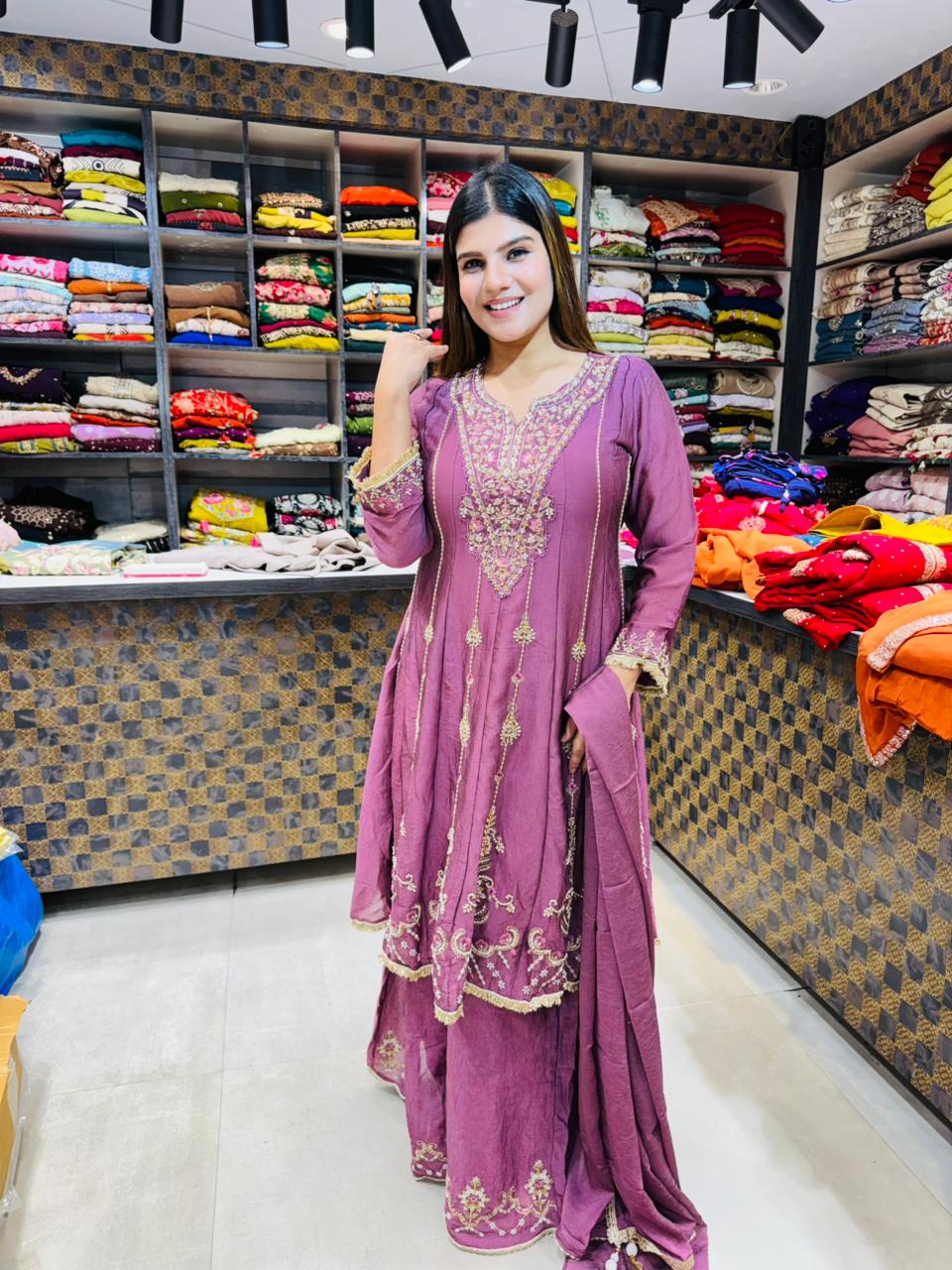 Silk 3-Piece Flared Suit