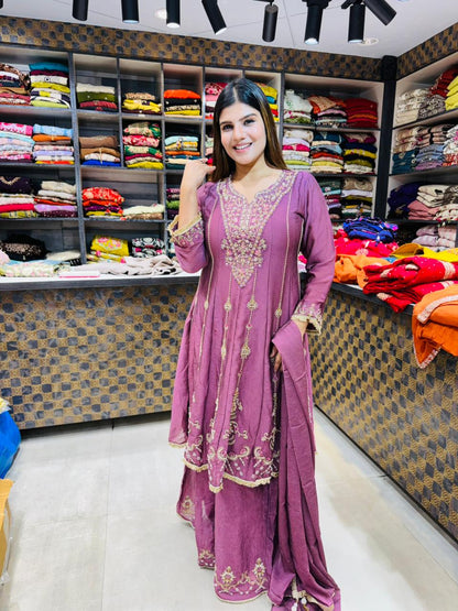 Silk 3-Piece Flared Suit