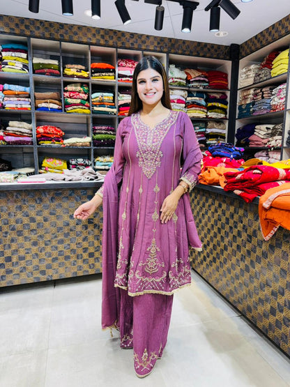 Silk 3-Piece Flared Suit