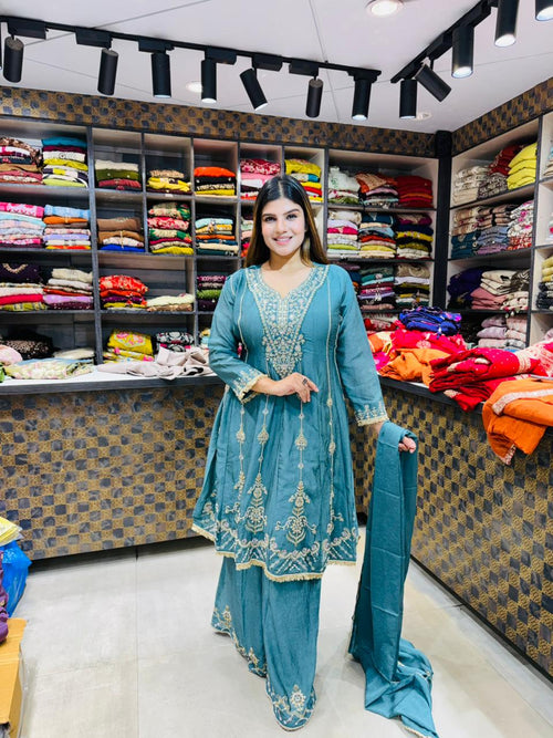 Silk 3-Piece Flared Suit