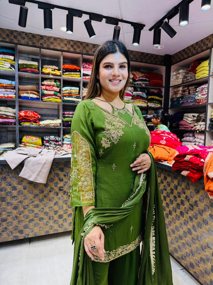 Gold Handwork Sharara Suit
