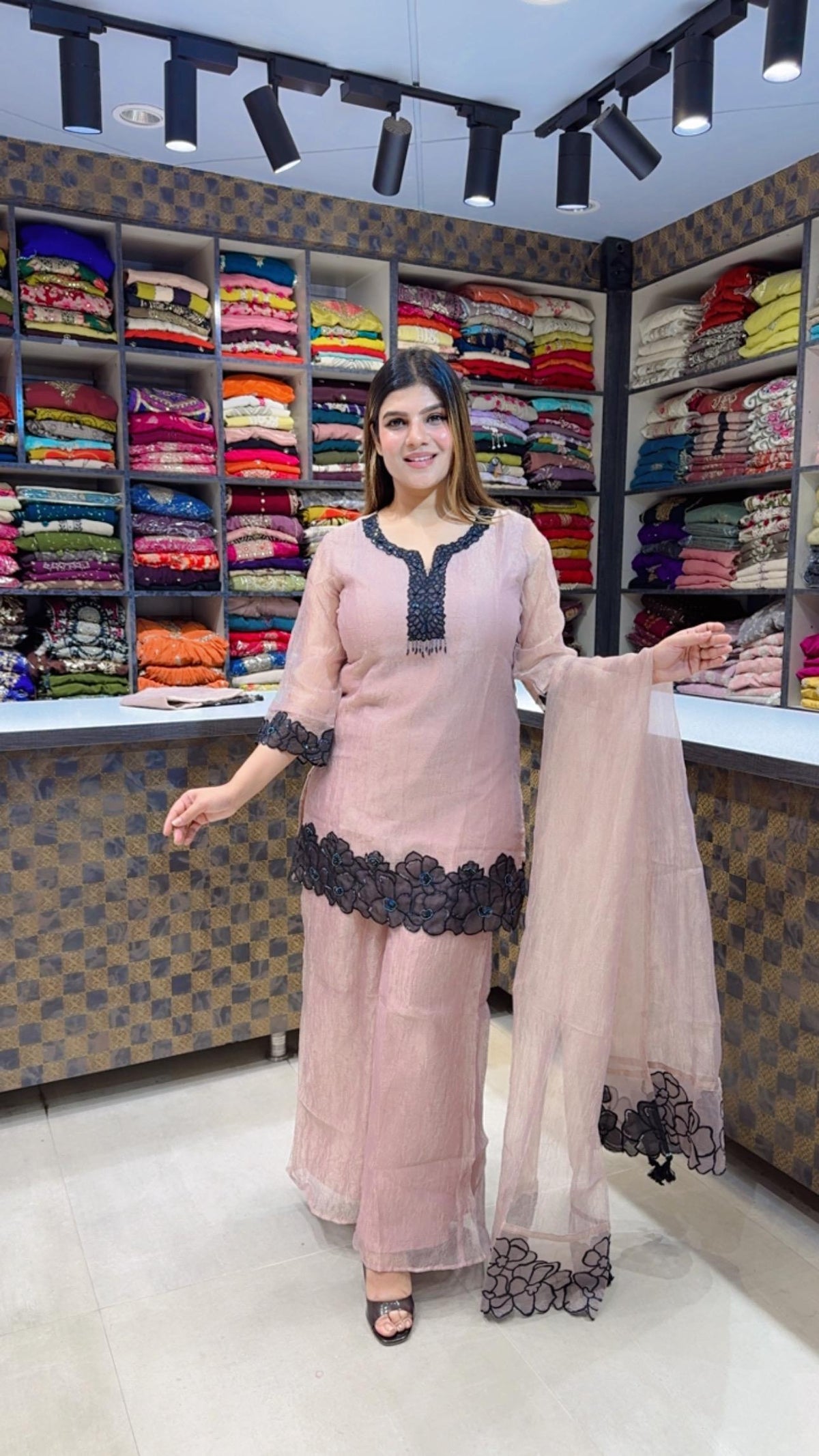 Rosegold- Salsa Sharara Suit