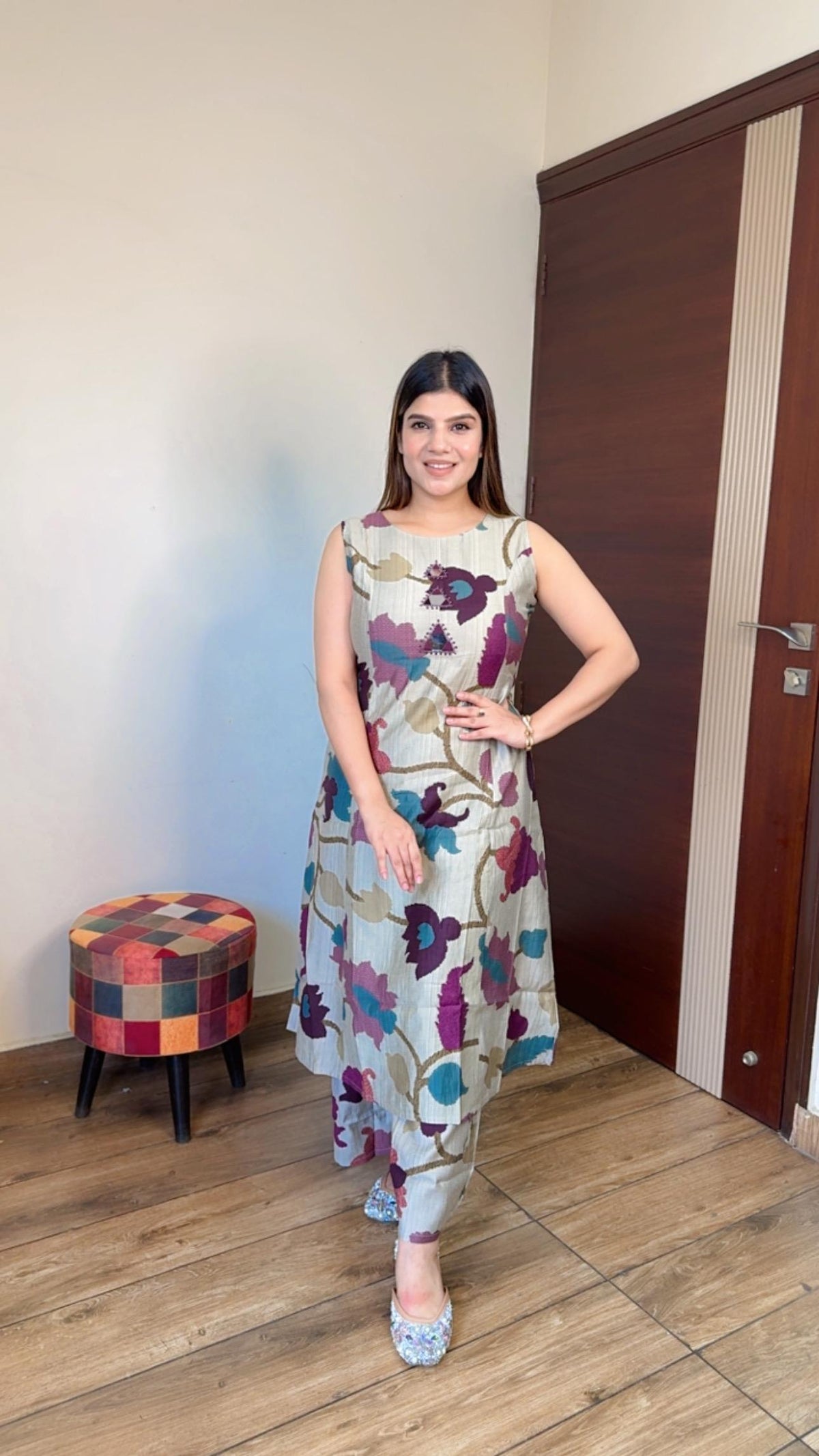 Cotton Floral Print 2pc- Set