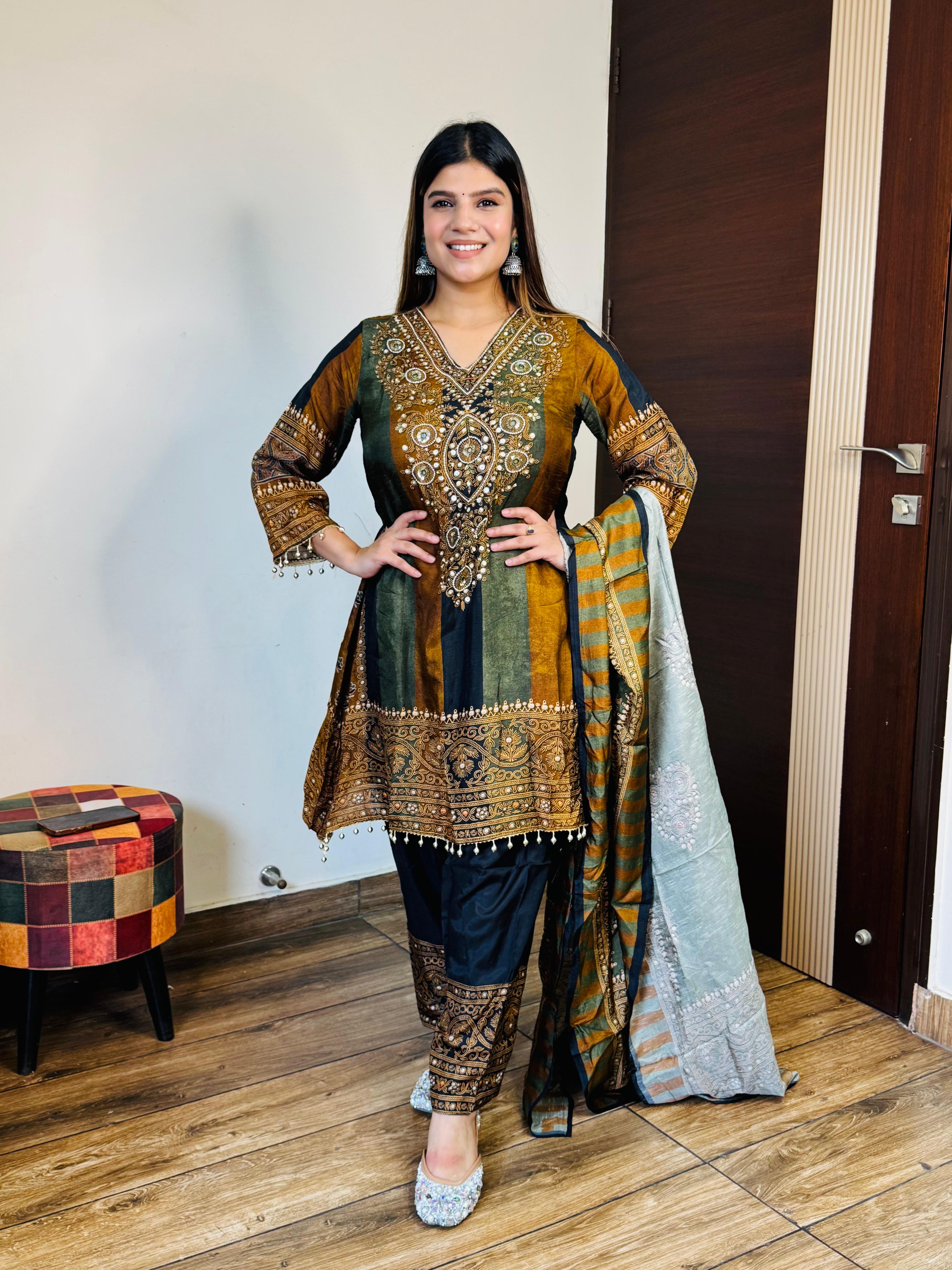 Crepe Anarkali Suit