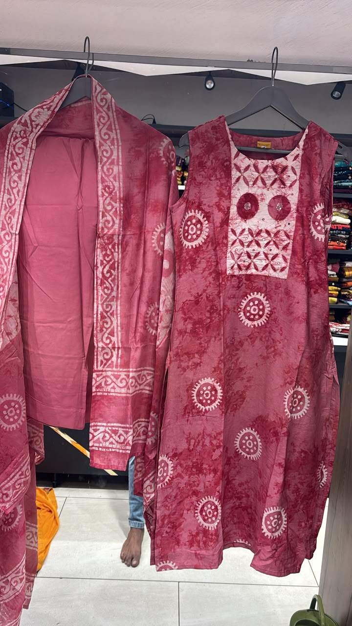 Cotton- 3pc suit