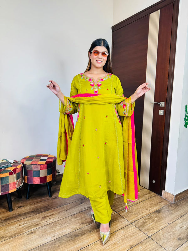 Panash- Silk 3pc Suit