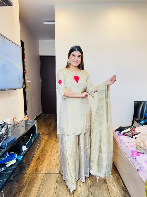 Bindi- Silk Sharara Suit